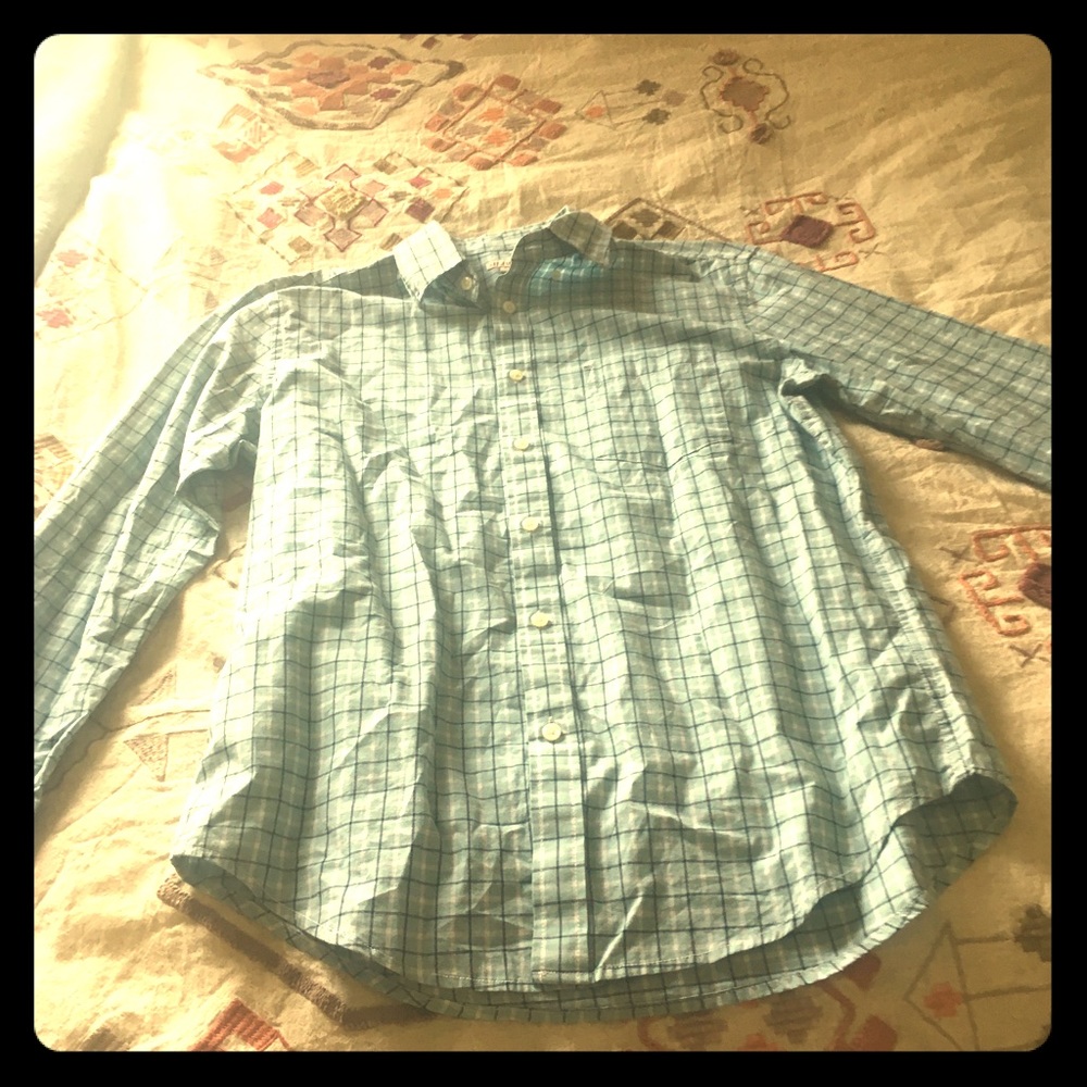 Men’s business casual light weight plaid button up